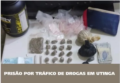  PETO da 42ª CIPM efetua prisão por tráfico de drogas em Utinga